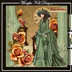Victorian lady & Autumn Roses Mini Kit