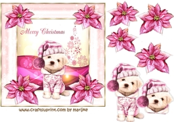 Christmas Puppy In Pink