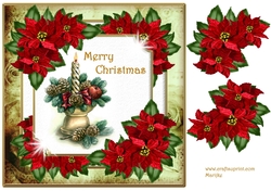 Red Poinsettias quick card