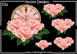 CU Vintage Clock & Roses