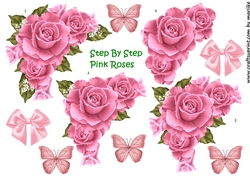  Pink Roses Corner Vignette Step By Step