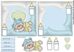 Card Topper & Insert Baby Boy 3