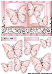 Butterflies Book Pastel Pink