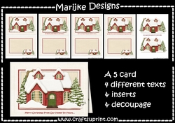 Christmas Home card Toppers & Inserts A5