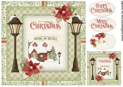 Country Christmas card Topper & tags