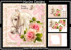 Victorian Horse & Vintage Roses Mini Kit