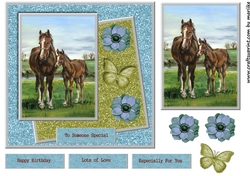 Cute Horses Birthday Girl and boy
