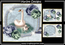 Gracious Swan & peonies Mini Kit