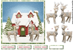 Cute Reindeers Quick Card