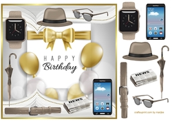 Quick male card happy Birthday Office