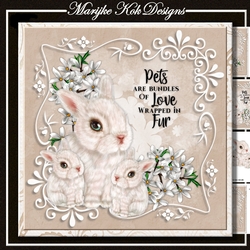Cute Bunnies Birthday Card Mini Kit
