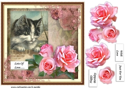 Vintage Kitten Lots Of Love Quick card 2