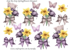 Step By Step Spring Flowers Bouqet