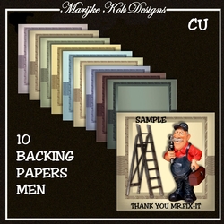 CU 10 Backing Papers Men