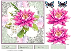 Spring Flowers 1 Quick Card 7x7