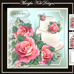 Mini Kit Cake & Roses
