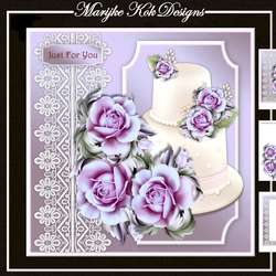 Mini Kit Cake & Lavender Roses
