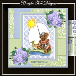 Cute Fishing Bear Mini Kit