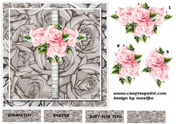 Sympathy Cross  &  Roses