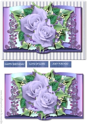 Book Bird & spring lavender roses