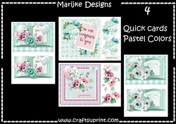 Kit 4 quick cards pastel color