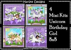 Bumperkit 4 Mini Kits Birthday Girl Unicorn