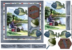 Male Card Gone Fishing