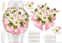 Card Topper Apple Blossom Bow