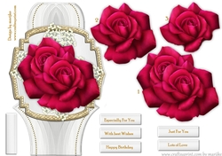 Card Topper Gorgeous Roses