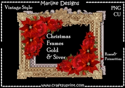 Christmas Frames Gold & Silver CU