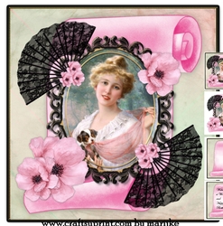 Vintage Lady Pink Scroll Mini Kit
