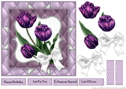 Purple Tulips Quick card