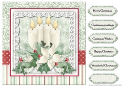 Christmas Card Topper Candles