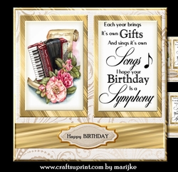 Quick Card Symphony  Accardion & Roses  Mini Kit