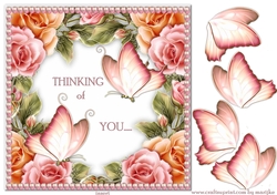 Vintage Roses Quick Card Thinking Of You