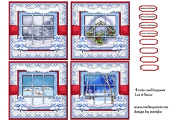 Let it Snow cute card toppers