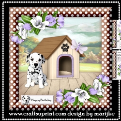Cute Dalmation Puppy Birthday Card