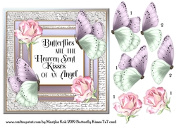 Beautiful Butterfly Kisses 7x7 Quick Card