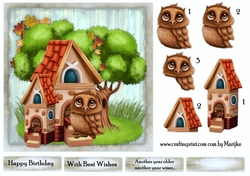 Male card Wise Owl 