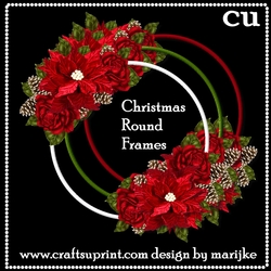 Christmas Round Frames CU