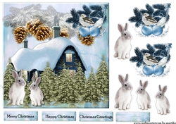 Quick Card Christmas Snowy House