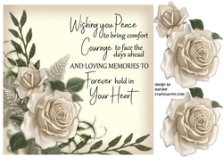 Sympathy Vintage Flowers & Verse  2