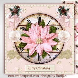 Pink Vintage Poinsettia Mini Kit