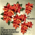 CU Vignette  Orange   Poinsettias & Pearls
