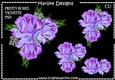  CU Pretty Roses Corner Vignette Purple 