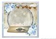 Christmas Snow Goble Ice Flowers Quick Card INSERT