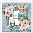 Spring Flowers In Frame Easter Greetings