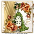 Mini Kit Vintage Lady In Green Dress