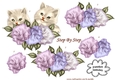 Cute Vintage Kittens & Roses 1