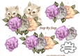 Cute Vintage Kittens & Roses 3
